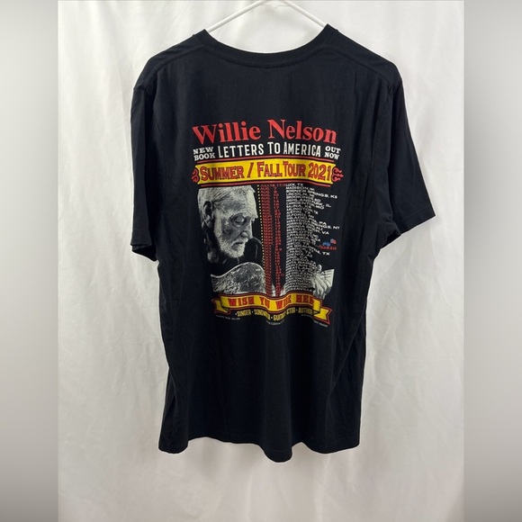 Willie Nelson Band Tee Size 2XL Summer/Fall Tour 2021 Next Level Apparel Black - Picture 5 of 7